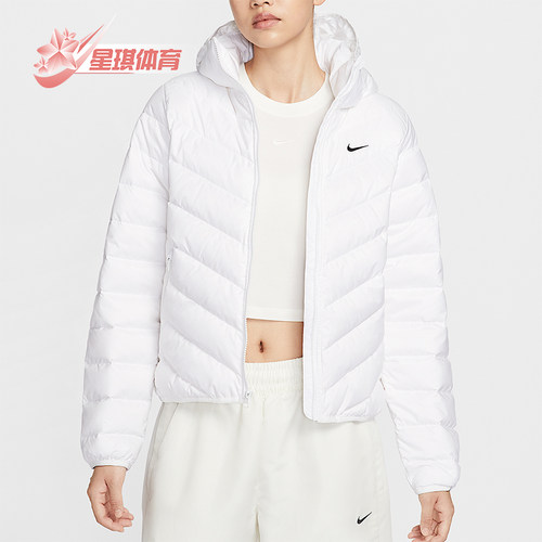 Nike/耐克正品冬季女士运动保暖轻质连帽夹克羽绒服HV5106-100