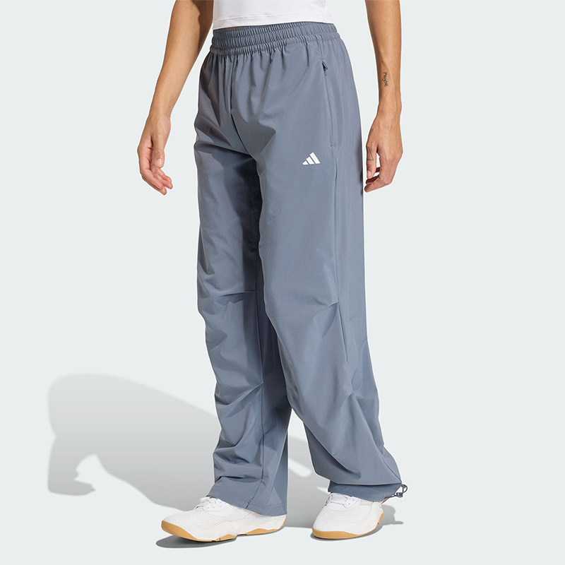 Adidas/阿迪达斯正品春秋女士松紧训练梭织经典宽松长裤KS8564