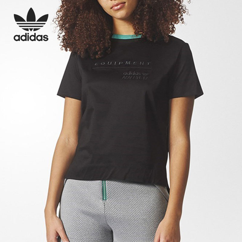 Adidas/阿迪达斯正品夏季新款三叶草女子运动短袖T恤BP9292