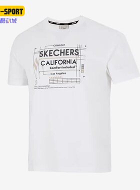 Skechers/斯凯奇正品夏季新款男子舒适运动宽松短袖T恤 L222M006