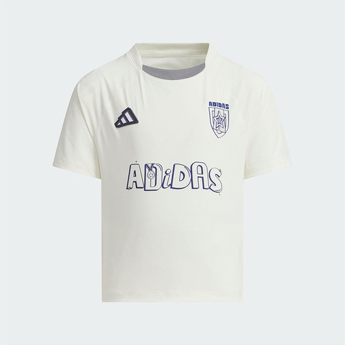 Adidas/阿迪达斯正品2025夏季款小童运动经典印花圆领T恤JM3440