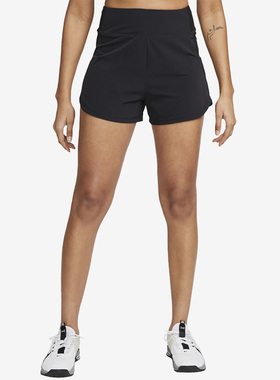 Nike/耐克正品训练透气高腰衬里跑步女子运动短裤DX6019-010
