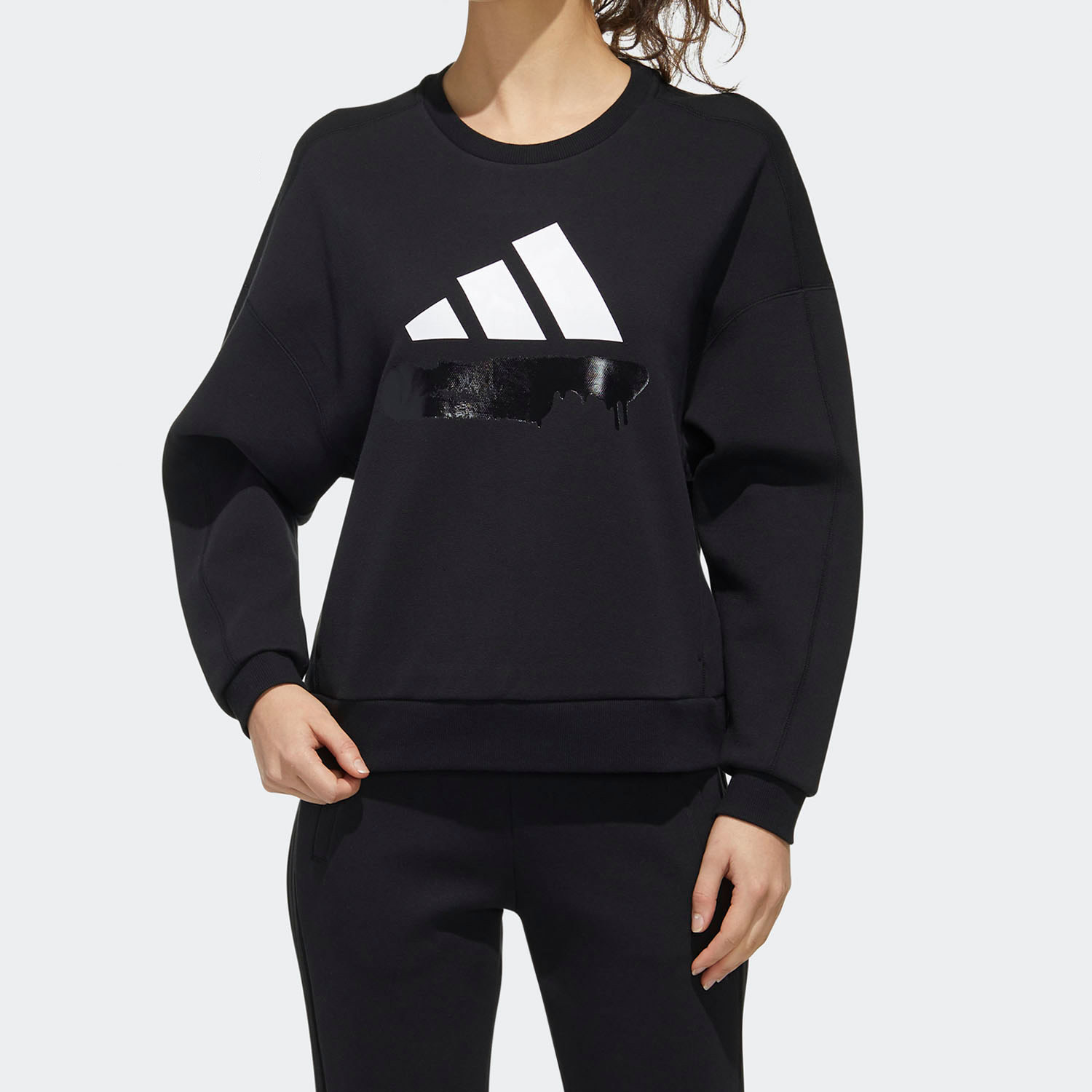 Adidas/阿迪达斯正品春季新款女子SWEAT REBEL针织卫衣T恤GG3394