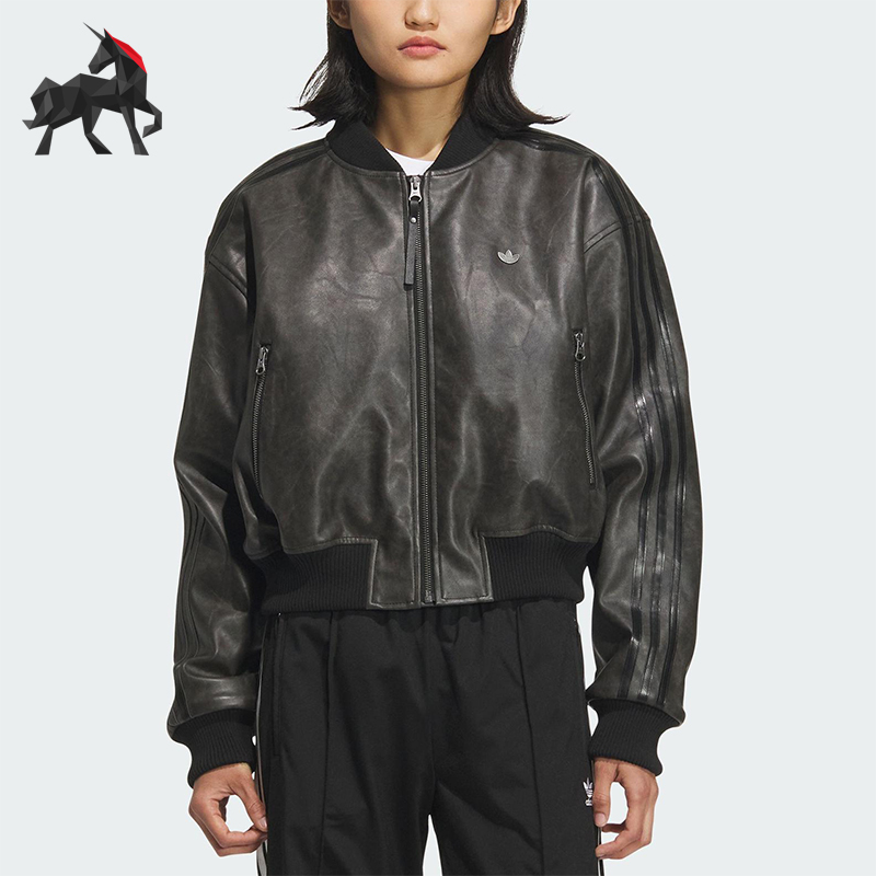 Adidas/阿迪达斯正品三叶草女士休闲保暖复古运动宽松棉服KC2656