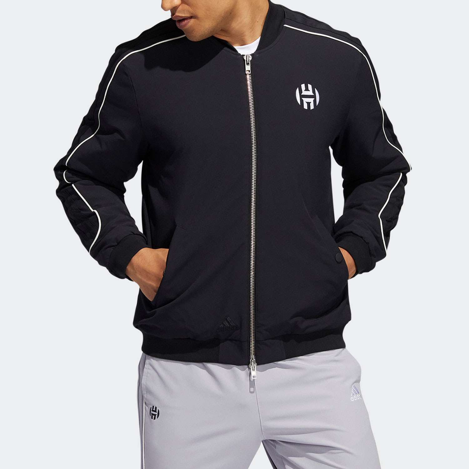 Adidas/阿迪达斯正品冬季男子哈登运动篮球夹克外套 GI6676