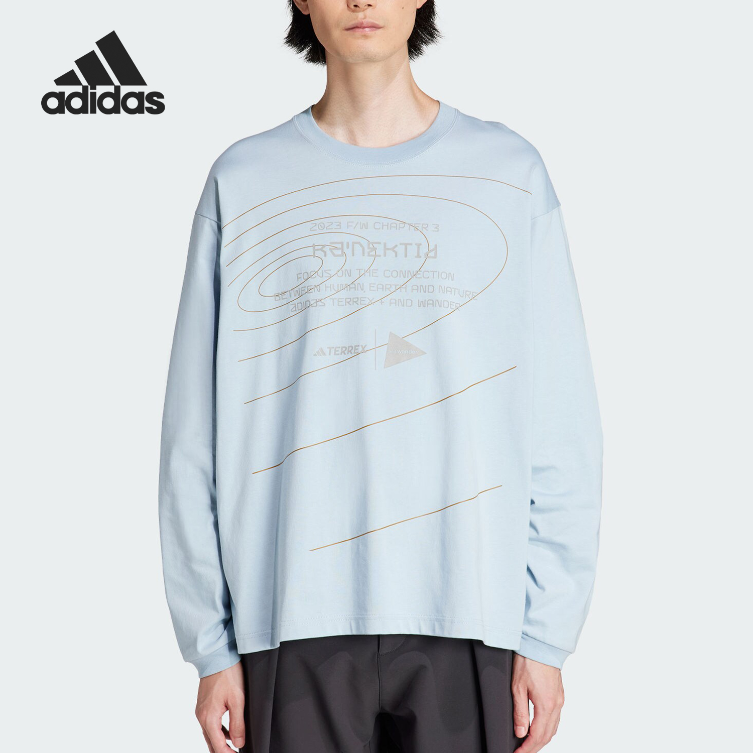 Adidas/阿迪达斯正品联名款户外男女同款运动长袖T恤HZ0671