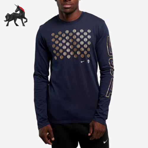 Nike/耐克正品男女同款圆领字母品牌Logo长袖T恤FQ3638-451