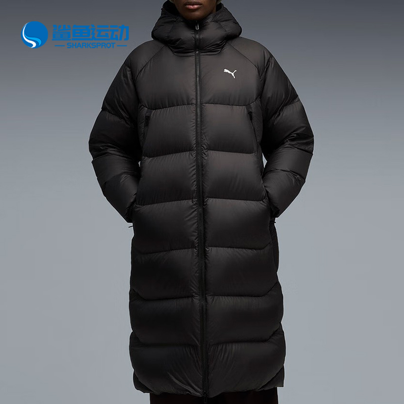 Puma/彪马正品2025冬季款男士连帽保暖长款运动羽绒服691080-01