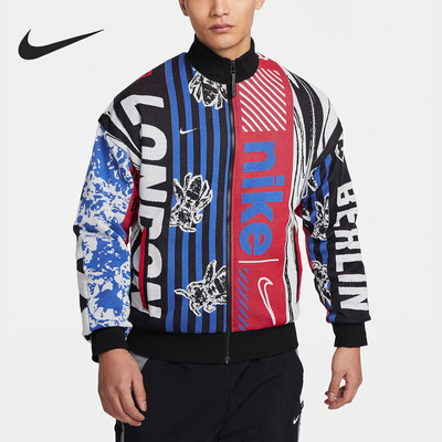 Nike/耐克正品新款男士立领印花休闲运动夹克外套FN2396-010