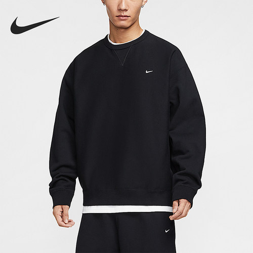 Nike/耐克正品Solo Swoosh男士运动加绒针织保暖卫衣HV1087-010