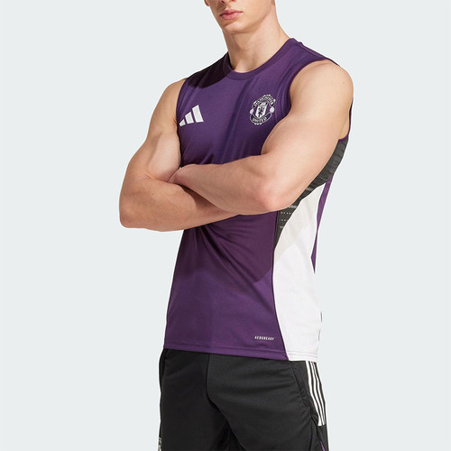 Adidas/阿迪达斯正品2025夏款男士运动无袖训练足球背心T恤JP3110