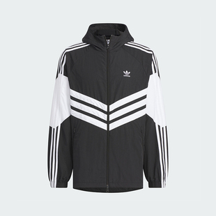 宽松连帽运动防风服 Adidas 经典 三叶草男士 JM7260 阿迪达斯正品
