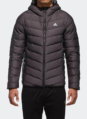 Adidas/阿迪达斯正品男子连帽运动休闲保暖羽绒服CV6813