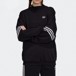 CREW女子荷叶边卫衣 三叶草RUFFLE FU3802 阿迪达斯正品 Adidas