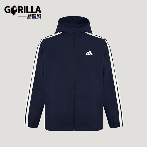 Adidas/阿迪达斯正品春秋男士拉链梭织运动复古夹克外套KV5945