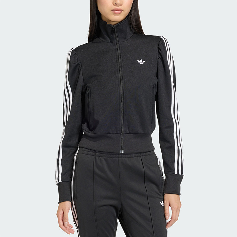 Adidas/阿迪达斯正品三叶草新款女黑白色亲肤经典夹克外套KS1362 - 实物图
