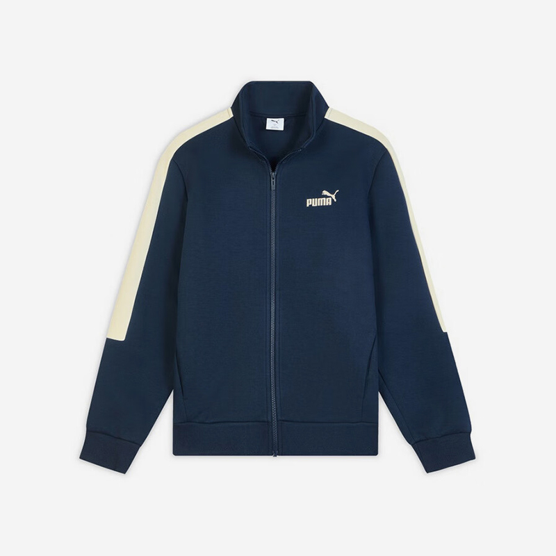 Puma/彪马正品2025 男士户外拼接立领针织运动拉链外套693525-14