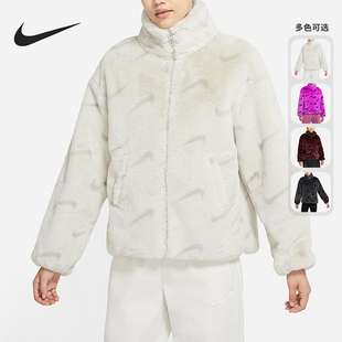 DQ6843 Nike 女子休闲人造皮草貂绒保暖外套 冬季 551 耐克正品