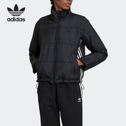 阿迪达斯女士短款保暖棉服