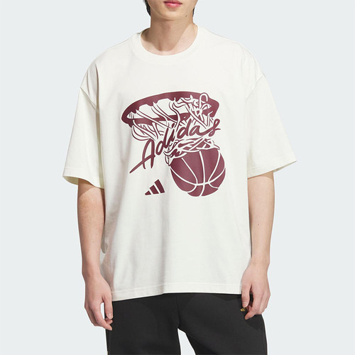 Adidas/阿迪达斯正品HOT SHOT T-SHIRT男女经典宽松印花T恤KD4294