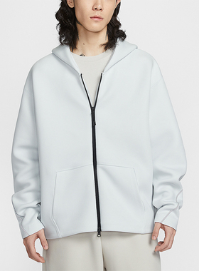 Nike/耐克正品Tech男士透气针织全长拉链开襟连帽外套IF1320-101