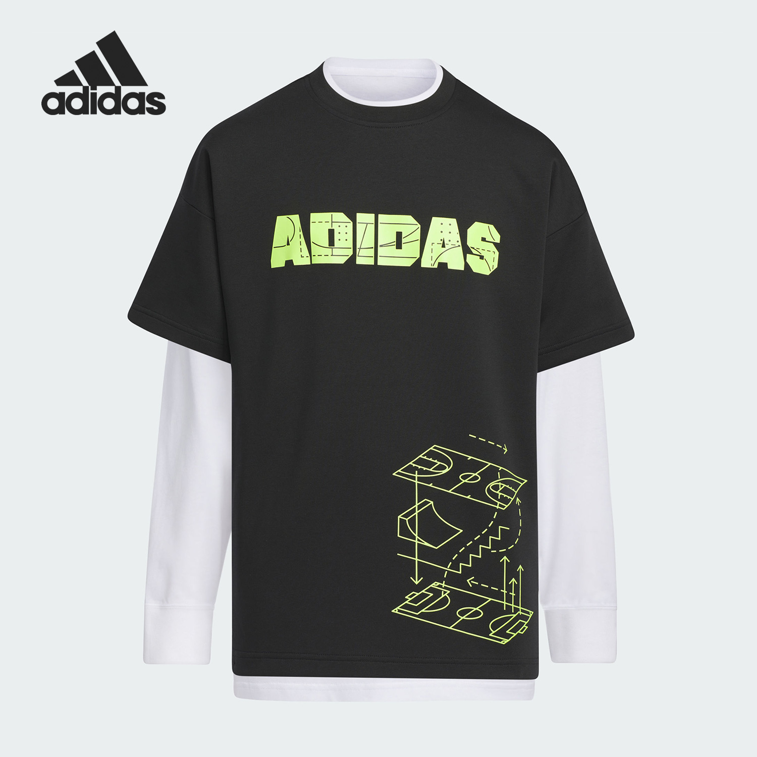 阿迪达斯儿童休闲长袖T恤