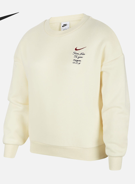 Nike/耐克正品年冬季大童加绒圆领套头卫衣FV8449-113