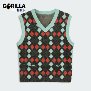 阿迪达斯KNIT 男士 VEST BONNER 针织马甲背心IB3259 WALES Adidas