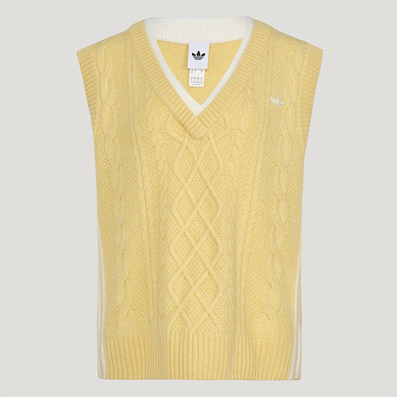 Adidas/阿迪达斯正品三叶草女士宽松经典休闲针织马甲背心KU8909