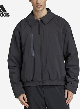 Adidas/阿迪达斯正品运动男士翻领经典拉链宽松棉服JD6663