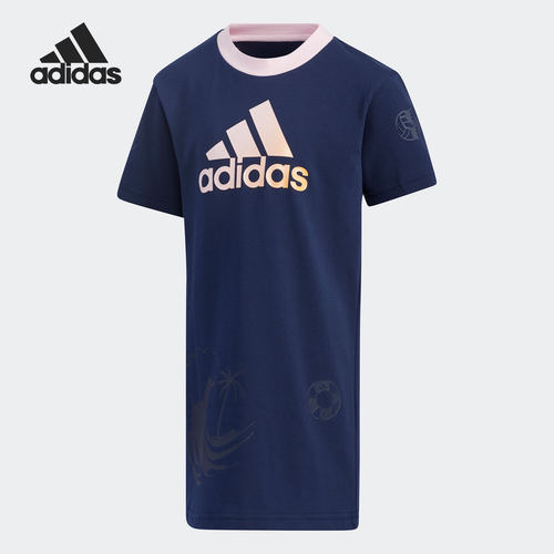 印花连衣裙Adidas/阿迪达斯短袖