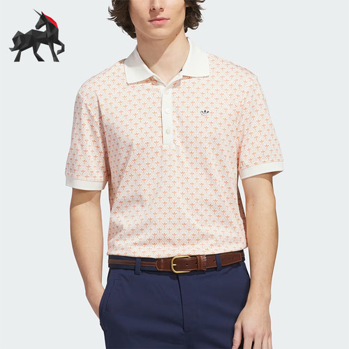 Adidas/阿迪达斯正品三叶草男士套头经典针织短袖Polo衫KF7721