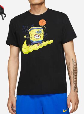 Nike/耐克正品Kyrie SpongeBob男子卡通印花短袖CD0949-010