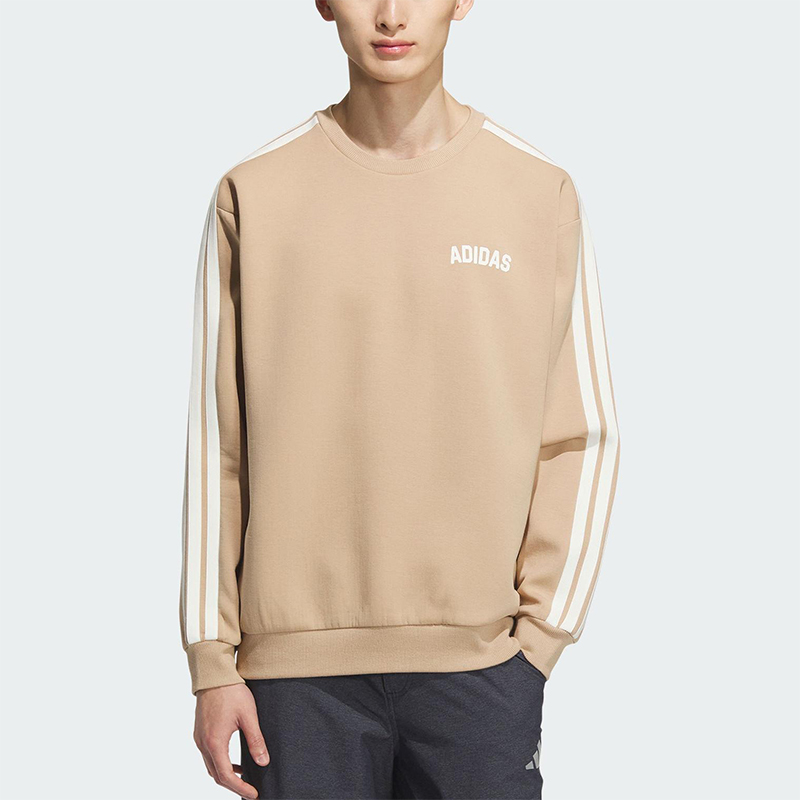 Adidas/阿迪达斯正品2025秋冬款男士运动保暖宽松针织卫衣KC2849