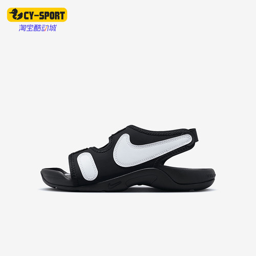 Nike/耐克正品一脚蹬沙滩凉鞋新款女黑白色经典凉鞋DX5544-002