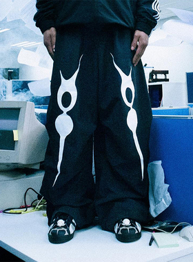 Adidas/阿迪达斯正品三叶草男士经典梭织印花宽松运动裤KA2285