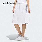 女子撞色按扣休闲运动半身裙 NEO FN6556 阿迪达斯正品 Adidas