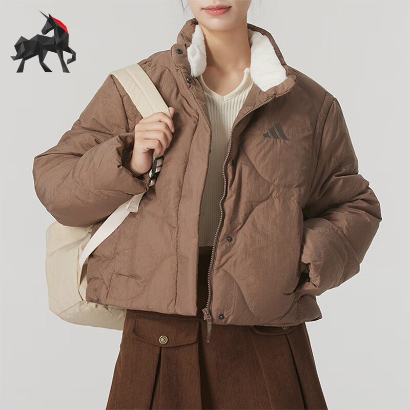 阿迪达斯女士防风立领外套