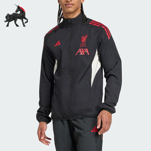 Adidas/阿迪达斯正品利物浦男士立领足球运动梭织夹克外套JV6572