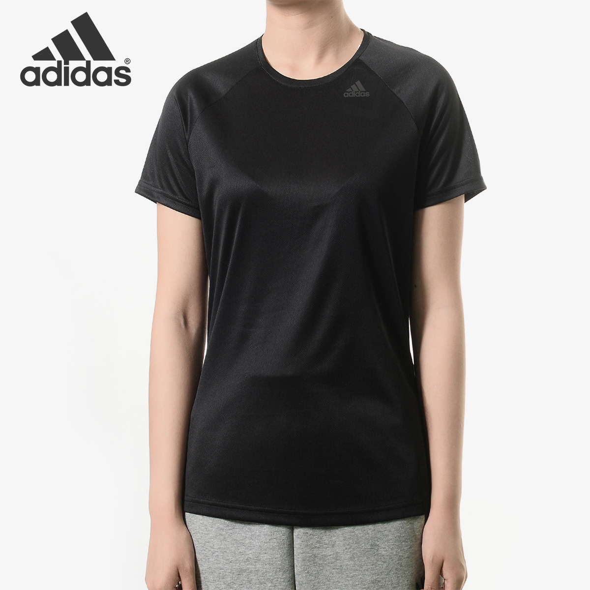 Adidas/阿迪达斯正品D2M TEE LOSE女子休闲运动训练短袖T恤BK2708
