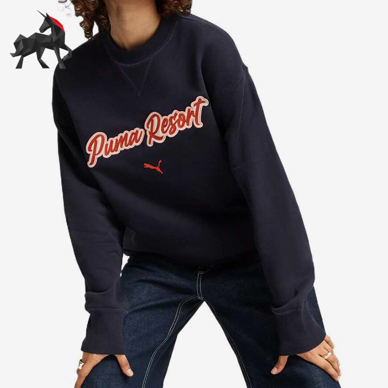 Puma/彪马正品新款男女款美式复古圆领经典针织套头卫衣632935-16