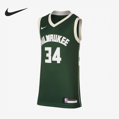 Nike/耐克官方正品夏季大童密尔沃基雄鹿队球衣背心AA4539-323