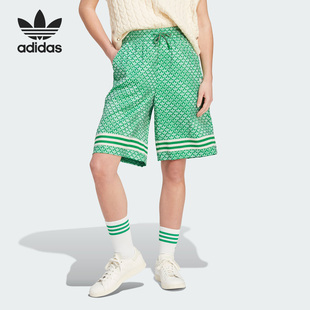 SHORTS女子运动短裤 Adidas 阿迪达斯官方正品 三叶草SATIN IK7881