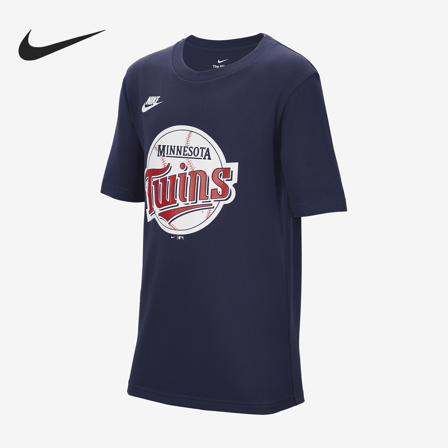 Nike/耐克正品MLB 大童男孩印花简约干爽短袖T恤HM3814-410