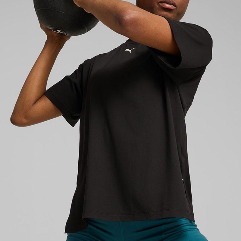 Puma/彪马正品2025夏季款女士圆领训练宽松健身短袖525776-01
