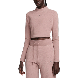Nike/耐克官方修身长袖短款女士时尚卫衣套头上衣FN3620-208