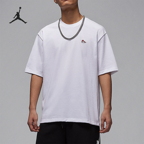 Nike/耐克正品JORDAN男士宽松透气圆领休闲运动短袖T恤HJ2327-100