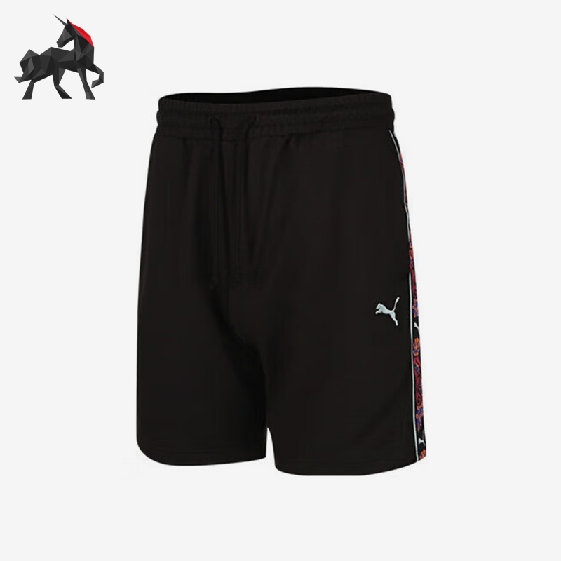 Puma/彪马正品2025夏季款男士侧面印花跑步经典运动短裤633351-01
