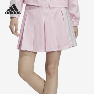Adidas/阿迪达斯正品条纹运动休闲短裙新款经典女舒适短裙KR7604