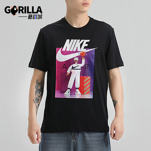 Nike/耐克正品Sportswear新款男黑色亲肤经典短袖T恤CW0411-010